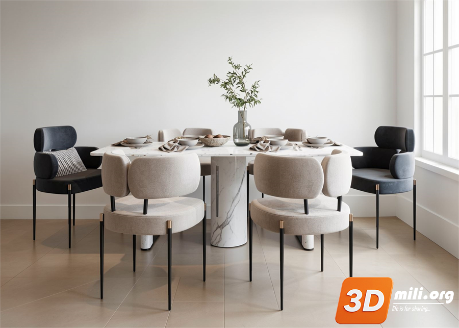 Dining Table Set Skp Files